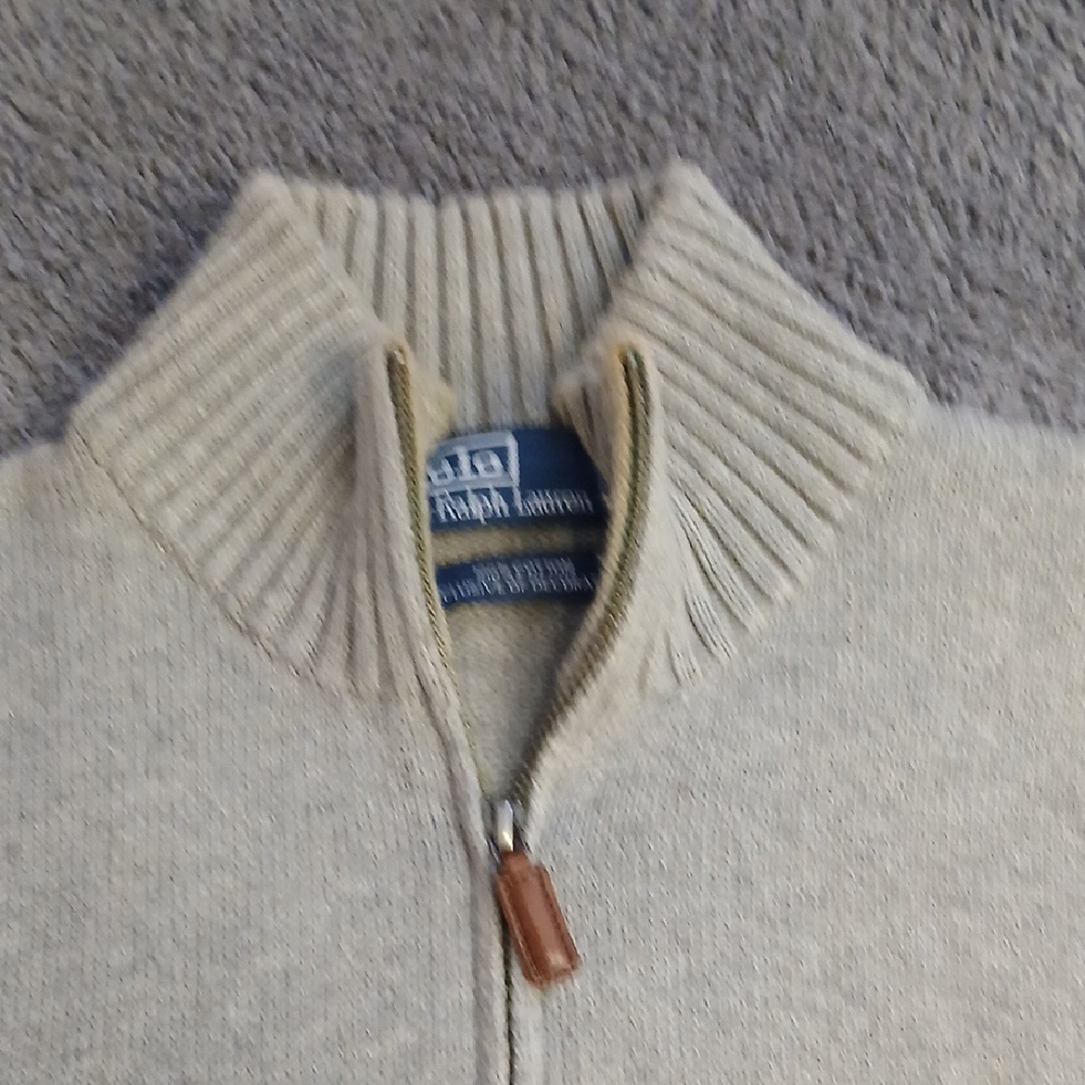Polo Ralph Lauren Cream Zip-Up Sweater - Picture 4 of 5